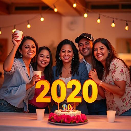Fotografía del equipo de Elocuencia Viva celebrando su décimo aniversario en 2020